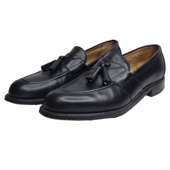 FootJoy Classics Men's Black Leather Office Business Tassel Slip On Loafers - Picture 1 of 14